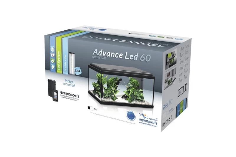 Aquatlantis Aquarienset Advance 60 LED, Schwarz 4 Aquatlantis Aquarienset Advance 60 LED, Schwarz – Bild 2