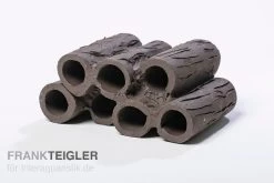 Aquariumkeramik Röhrenturm Modell D Schwarz