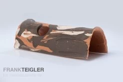 Aquariumkeramik Axolotl Tunnel Mit Fenster 18-20 Cm Camouflage